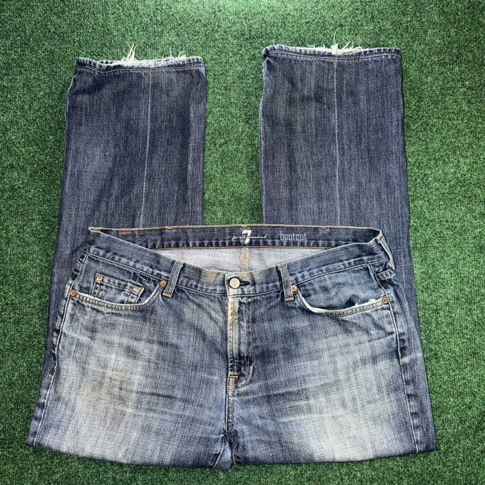 7 For All Mankind Bootcut Jeans Mens Size 38x30 Blue Jeans Y2K Fit